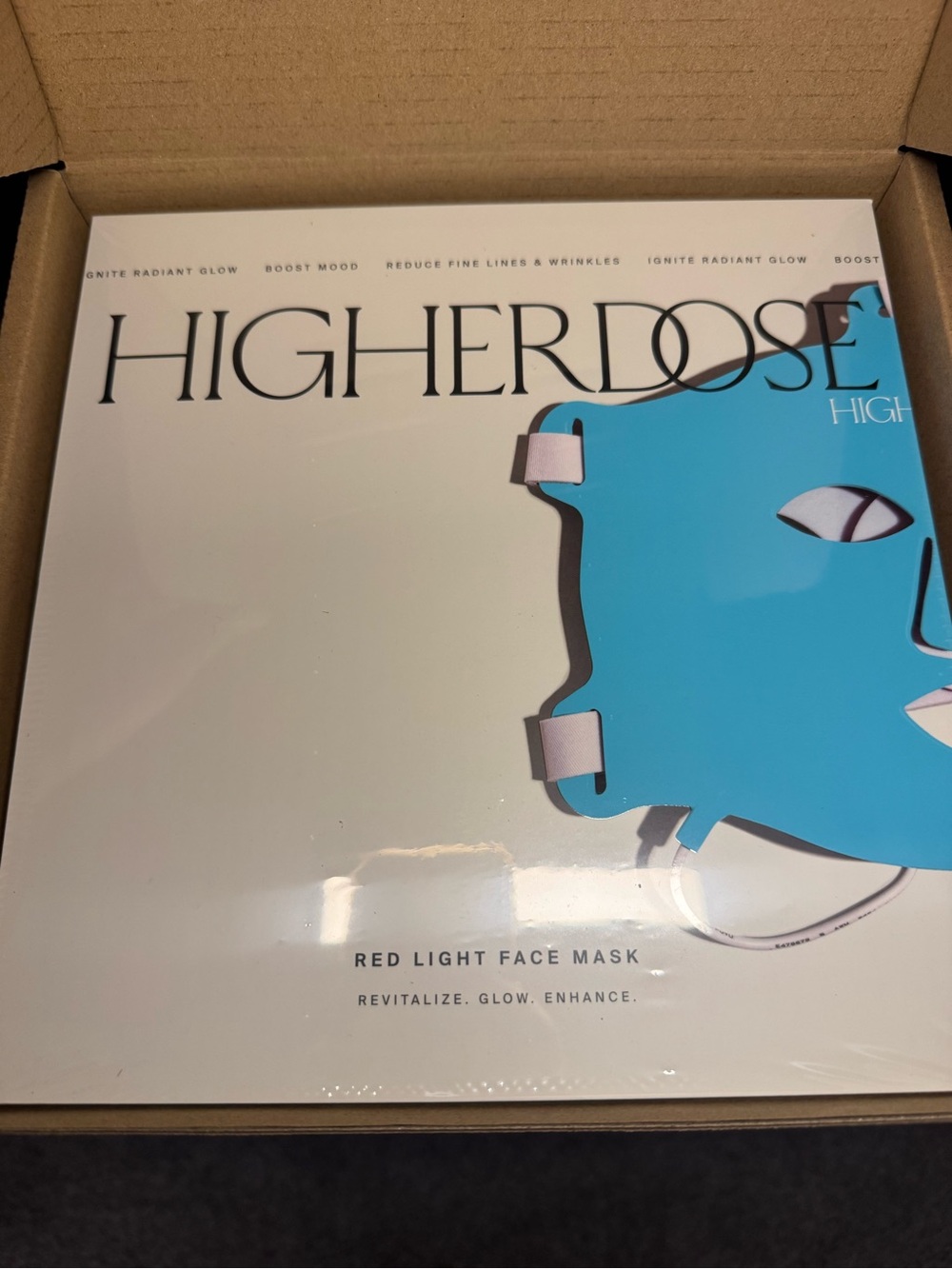 HIGHERDOSE Red Light Face Mask Revitalize Glow Enhance